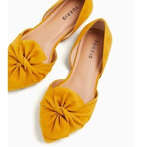 Torrid Faux Suede Twist Bow D’Orsay Flat